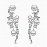 Yoko London - Raindrop Akoya Pearl and Diamond Earrings In White Gold